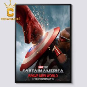 Captain America Brave New World Marvel Studios In Theaters February 14th 2025 Home Decor Poster Canvas