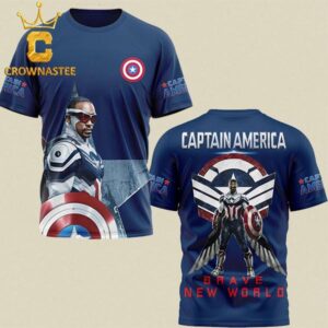 Captain American Brave New World Marvel Studios In Theaters February 14th 2025 All Over Print T-Shirt