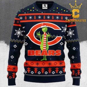 Chicago Bears Xmas NFL Football Grinch Christmas Holiday Ugly Sweater