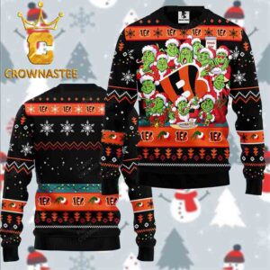 Cincinnati Bengals NFL Football 12 Grinch Christmas Holiday Ugly Sweater