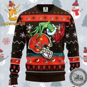 Cleveland Browns NFL Football Grinch Christmas Holiday Gift Ugly Sweater