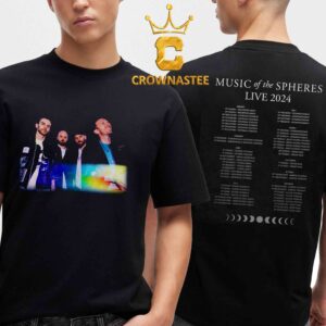 Coldplay Music Of The Spheres Band Photo Live 2024 Tour Dates Schedule Two Sided T-Shirt Hoodie Sweater