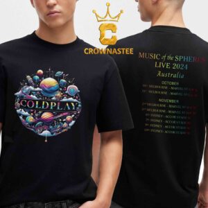 Coldplay Sydney Australia 2024 Accor Stadium From November 6th To 10th Music Of The Spheres Two Sided T-Shirt