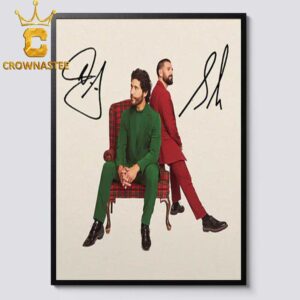 Dan And Shay Its Officially Christmas Album Cover Signature Home Decor Poster Canvas