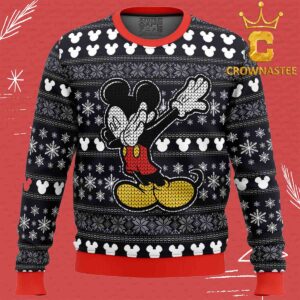 Disney Mickey Dabbing Christmas Holiday Gift Ugly Sweater