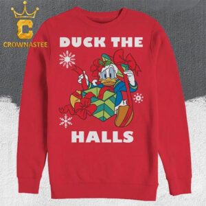 Donald Duck Disney Duck The Halls Christmas Holiday Sweater Hoodie T-Shirt