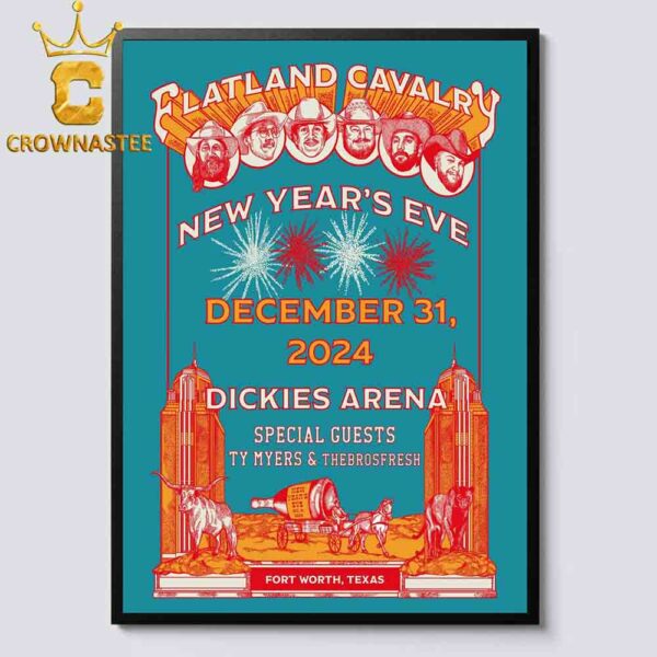 Flatland Cavalry Fort Worth Texas 2024 Dickies Arena On December 31st Home Decor Poster Canvas