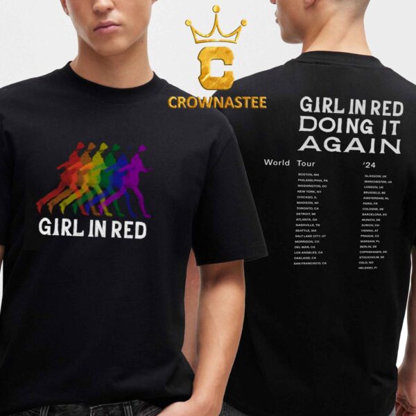 Girl In Red I Have To See Your Again US Fall Tour 2024 Rainbow Silhouette Two Sided T-Shirt