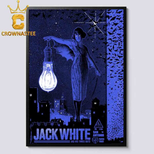 Jack White San Antonio TX 2024 Paper Tiger On November 15th Home Decor Poster Canvas