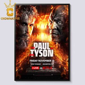 Jake Paul Vs Mike Tyson AT&T Stadium Arlington TX On November 15th 2024 Home Decor Poster Canvas