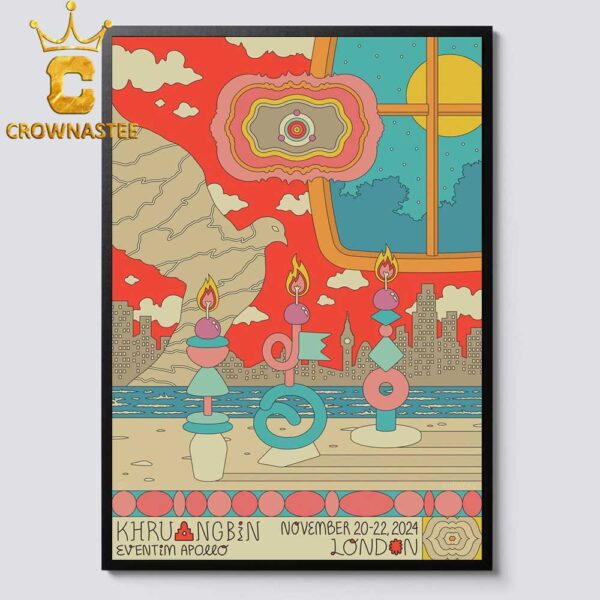 Khruangbin London 2024 Eventim Apollo On November 20 22 Home Decor Poster Canvas