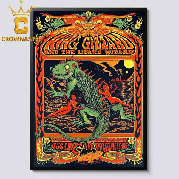 King Gizzard And The Lizard Wizard Fayetteville AR 2024 JJS Live On November 13th Home Decor Poster Canvas