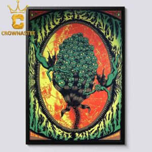 King Gizzard And The Lizard Wizard Houston TX 2024 White OAK Music Hall On November 16th Home Decor Poster Canvas