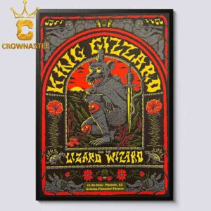 King Gizzard And The Lizard Wizard Phoenix AZ 2024 Arizona Financial Theatre On November 9th Home Decor Poster Canvas