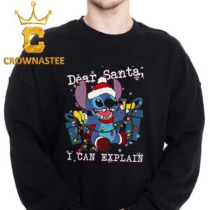 Lilo And Stitch Disney Dear Santa I Can Explane Ugly Sweater Hoodie T Shirt