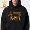 Kobe Bryant Los Angeles LakersNBA 8 24 Wordmark Logo Essential T-Shirt