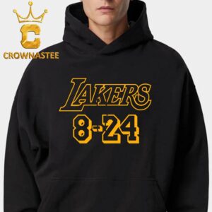 Kobe Bryant Los Angeles Lakers 8 24 Wordmark Logo Classic Hoodie T-Shirt Sweater