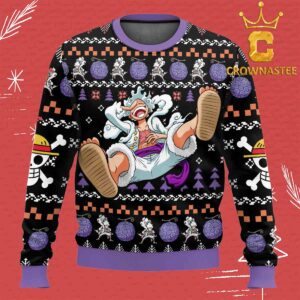 Luffy Gear 5 One Piece Christmas  Holiday Ugly Sweater