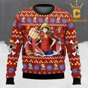 Luffy One Piece Christmas Holiday Ugly Sweater