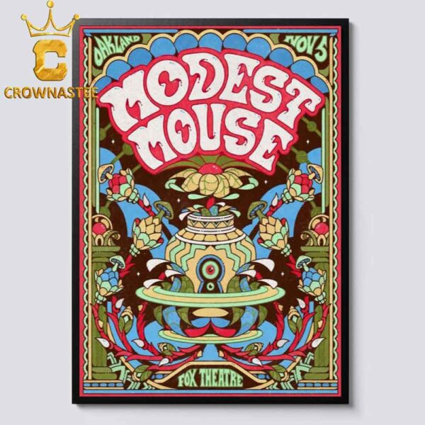 Modest Mouse Oakland CA 2024 Fox Theater On November 5th 2024 Home Decor Poster Canvas