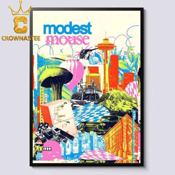 Modest Mouse Seattle WA 2024 Paramount Theatre On November 30th Home Decor Poster Canvas