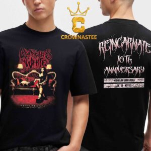 Motionless In White Apocalypse Fest Mohegan Sun Arena At Casey Plaza On October 31st And November 1st Reincarnate 10 T-Shirt