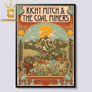 Richy Mitch And The Coal Miners Denver Colorado 2024 Bluebird Theater On November 7 8 9 Home Decor Poster Canvas