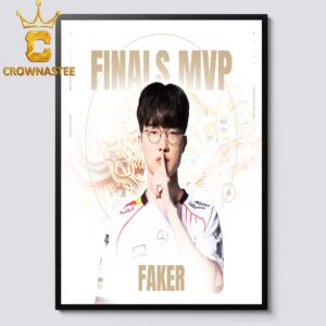 SKT T1 Faker Finals MVP League Of Legends Worlds 2024 Champions Home Decor Poster Canvas