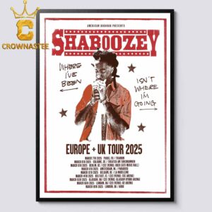 Shaboozey Europe UK Tour 2025 Dates Schedule Home Decor Poster Canvas