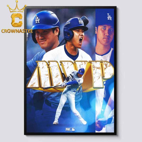 Shohei Ohtani Los Angeles Dodgers MVP 2024 National League MLB Home Decor Poster Canvas