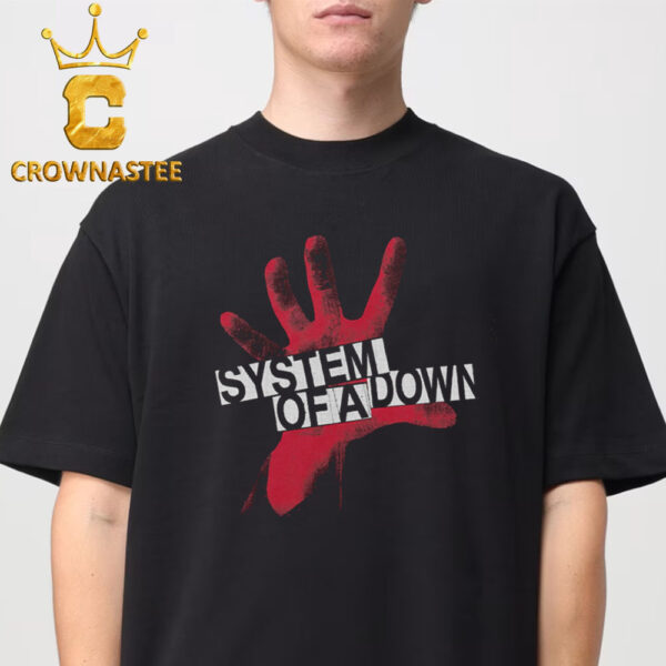 System Of A Down Self Titled Red Hand Logo Classic T-Shirt