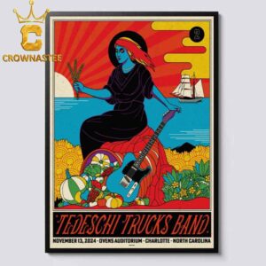 Tedeschi Trucks Band Charlotte North California 2024 Ovens Ditorium On November 13th Home Decor Poster Canvas