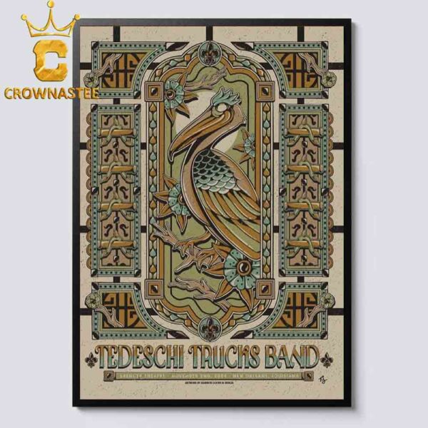 Tedeschi Trucks Band New Orleans Louisiana 2024 Saenger Theater On November 2nd Home Decor Poster Canvas