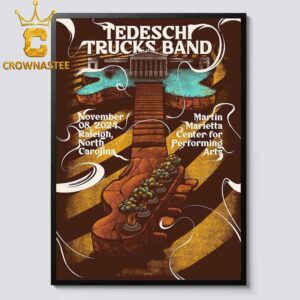 Tedeschi Trucks Band Raleigh North Carolina 2024 Martin Center On November 8th Performing Art Home Decor Poster Canvas