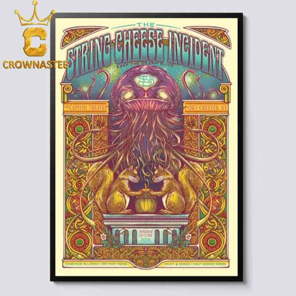 The String Cheese Incident Port Chester NY 2024 The Capitol Theatre On November 1 2 Home Decor Poster Canvas