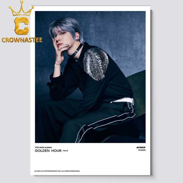 Yunho ATEEZ Golden Hour Part 2 Album Photo For Ver 11th Mini Album Home Decor Poster Canvas