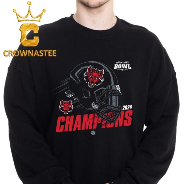 Arkansas State Football 2024 68 Ventures Bowl Champions Unisex Sweater Hoodie