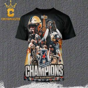 Army Black Knights AAC Football Conference Champions 2024 Army West Point Football All Over Print T-Shirt