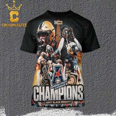 Army Black Knights AAC Football Conference Champions 2024 Army West Point Football All Over Print T-Shirt