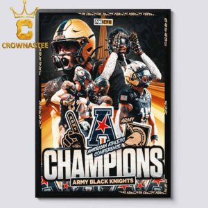 Army Black Knights AAC Football Conference Champions 2024 Army West Point Football Home Decor Poster Canvas