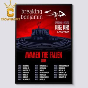 Breaking Benjamin Awaken The Fallen 2025 Tour Home Decor Poster Canvas