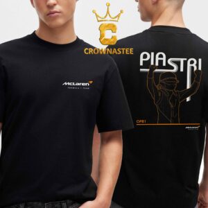 Celebrate Oscar Piastri McLaren Formula 1 Team 2024 Two Sided T-Shirt