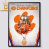 Clemson Tigers Footballl 2024 ACC Champions Home Decor Poster Canvas