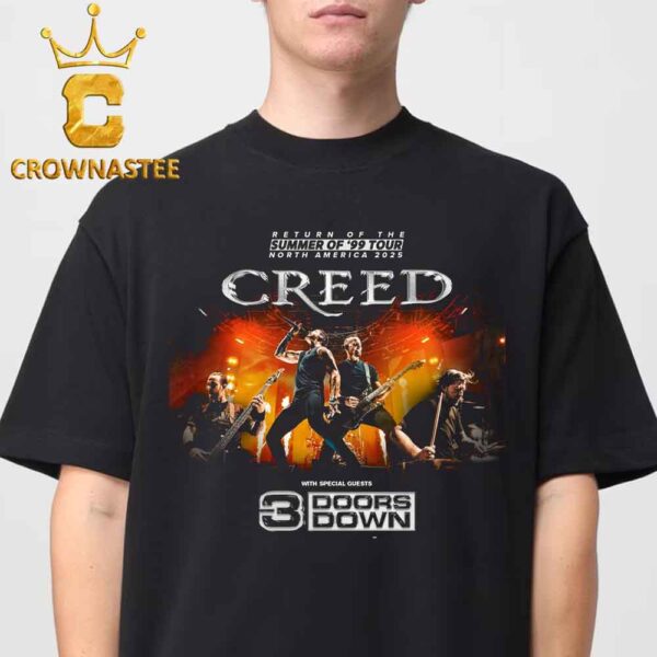 Creed Band With 3 Doors Down Return Of The Summer 99 North America 2025 Tour Classic T-Shirt