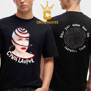 Cyndi Lauper LBlack Spiral Tour Dates 2024 Two Sided T-Shirt Two Sided T-Shirt