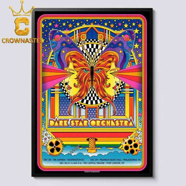 Dark Star Orchestra Cosmic New Years Run 2024 Washington DC Philadelphia PA Port Chester NY From 28th To 31st Home Decor Poster Canvas