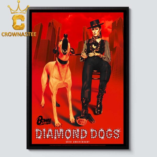 David Bowie 50th Anniversary of Diamond Dogs Home Decor Poster Canvas