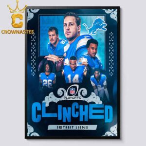 Detroit Lions Clinched A NFL Playoff 2024 Home Decor Poster Canvas