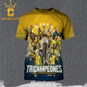 EL Club America Es Tricampeon Del Fubol Mexicano 2024 All Over Print T-Shirt