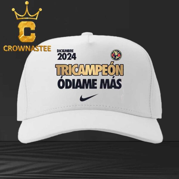 EL Club America Es Tricampeon Del Fubol Mexicano 2024 Nike Classic Cap Hat